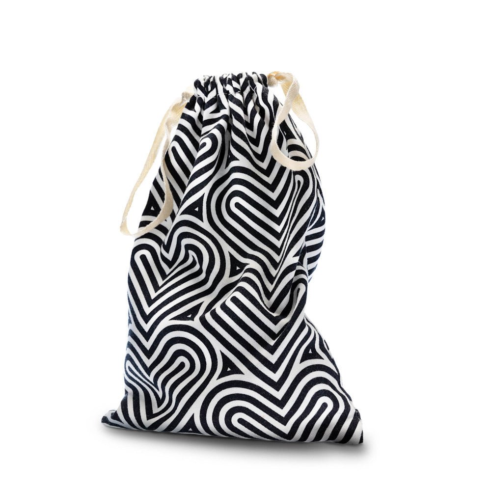 The Collection Embrace Black Cotton Toy Storage Bag